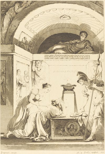 A matrona de Éfeso de Jean Louis Delignon and Antoine Jean Duclos after Jean Honoré Fragonard