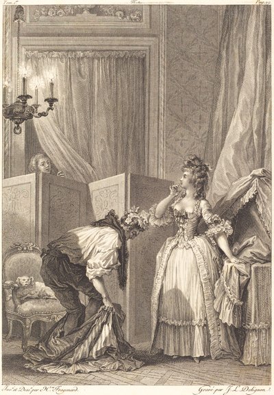 O Corno Vencido e Contente de Jean Louis Delignon and Antoine Jean Duclos after Jean Honoré Fragonard