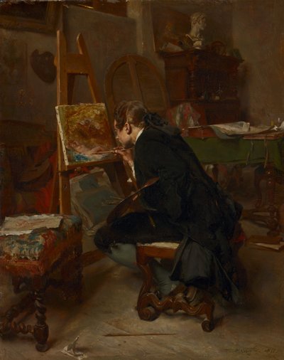 Um pintor, 1855 de Jean Louis Ernest Meissonier