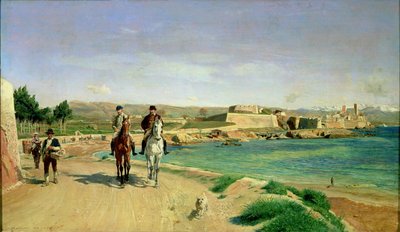 Antibes, o passeio do cavalo, 1868 de Jean Louis Ernest Meissonier