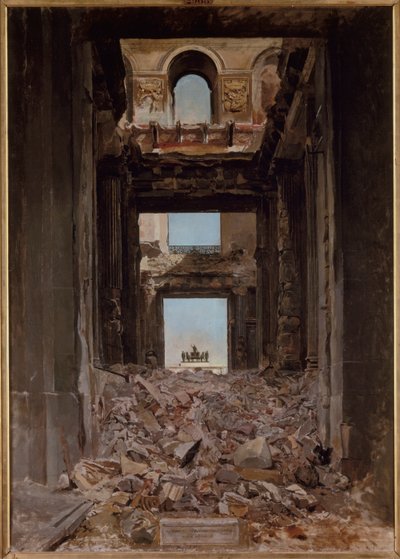Francês: Ruines des Tuileries de Jean Louis Ernest Meissonier