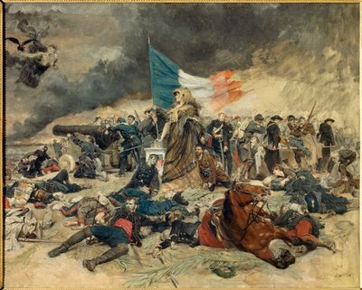 Le Siege de Paris (1870-1871), alegoria Paris sitiada pelos prussianos. Pintura de Ernest Meissonier (1815-1891). 1871-1891. Dim 0,53 x 0,70 m Paris, musee d