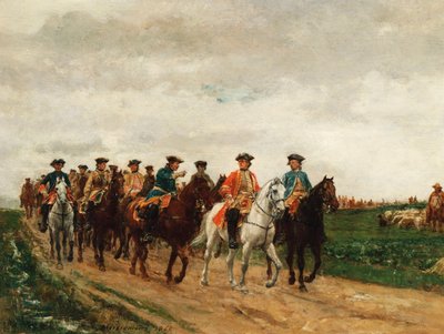 Marechal Saxe e suas tropas, 1866 de Jean Louis Ernest Meissonier