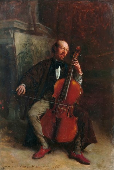 Retrato do compositor Alexandre Batta 1816-1902 de Jean Louis Ernest Meissonier