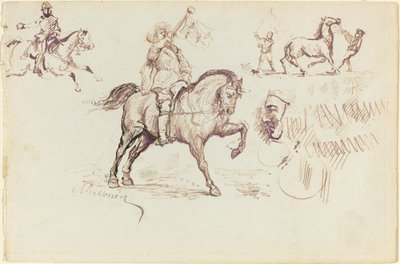 O Arauto de Múrcia e Outros Estudos (reto) de Jean Louis Ernest Meissonier