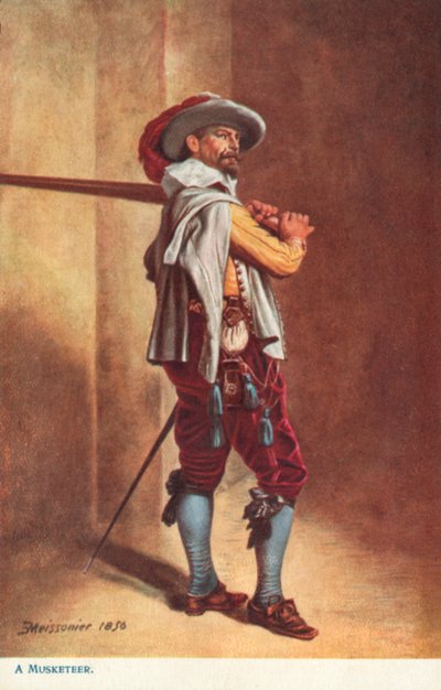 Um mosqueteiro, época de Luís XIII de Jean Louis Ernest after Meissonier