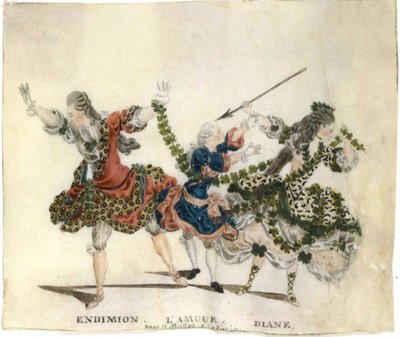 Figurino para o balé Endymion de Gaetano Vestris, 1773-1778. de Jean Louis Fesch