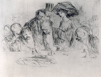 Na mesa de jogo, 1925. de Jean Louis Forain