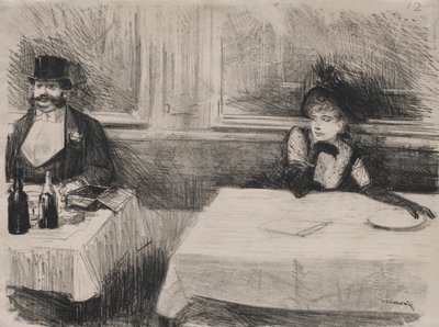 No restaurante. de Jean Louis Forain