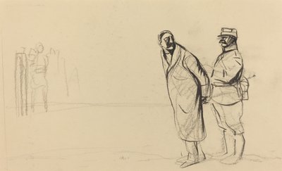 Na frente de Vincennes. Bolo pacha, c. 19141919. de Jean Louis Forain