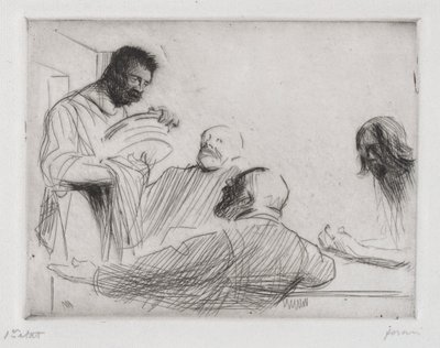 Antes da refeição em Emaús. de Jean Louis Forain