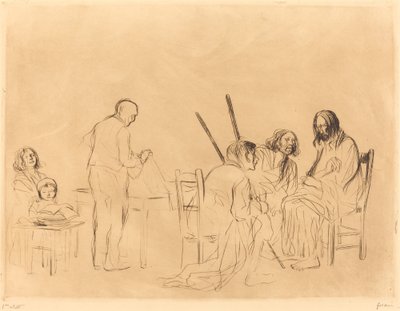 Antes da Ceia em Emaús (primeiro prato) de Jean Louis Forain