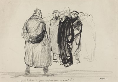 Bredouilles. Tripulação de um Zeppelin, provavelmente 1915. de Jean Louis Forain