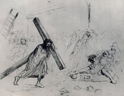 Cristo carregando a cruz, 1925. de Jean Louis Forain
