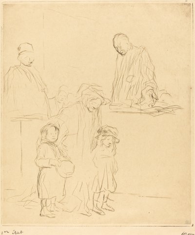 Saindo da Audiência (primeira placa) de Jean Louis Forain