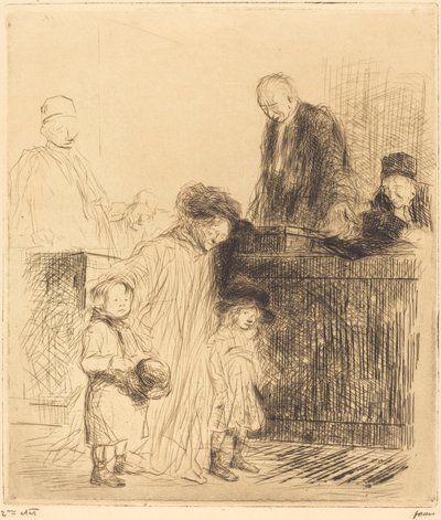 Saindo da Audiência (primeira placa) de Jean Louis Forain
