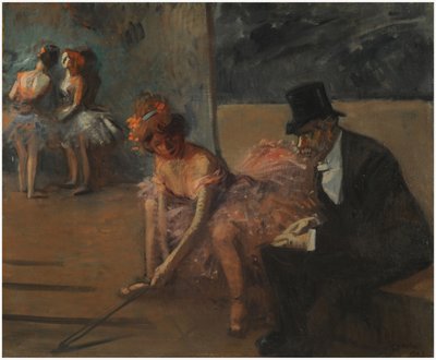 Dançarina com um Admirador atrás do Palco de Jean Louis Forain