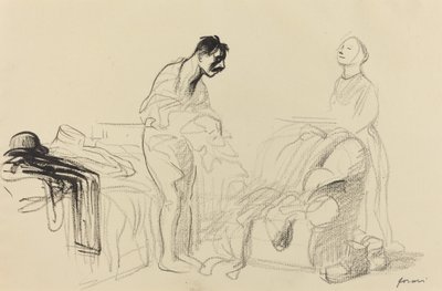 Dispensado do Serviço Militar, c. 19141919. de Jean Louis Forain