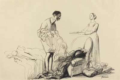 Dispensado do Serviço Militar, c. 19141919. de Jean Louis Forain
