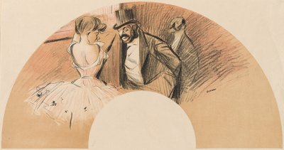 Eventail Bal Gavarni. de Jean Louis Forain