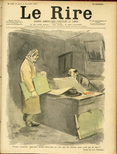 Ilustração de Jean-Louis Forain (1852-1931) para a capa de Le Rire de Jean Louis Forain