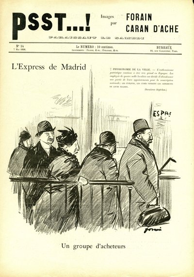 Ilustração de Jean-Louis Forain (1852-1931) em Psst...! de Jean Louis Forain