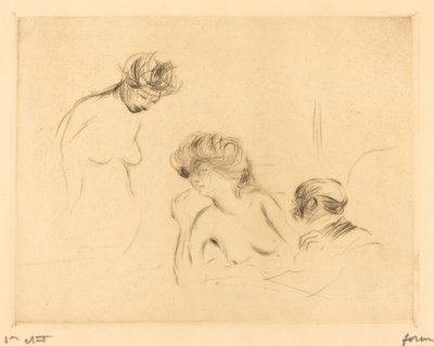 Em uma sala privada (terceira placa) de Jean Louis Forain