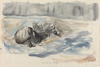 A Guerra Submarina. A Escola Neutra, c. 19141919. de Jean Louis Forain