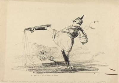 O passo de ganso - no sangue, c. 19141919. de Jean Louis Forain