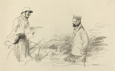 Poilu reconhecendo soldado alemão de Jean Louis Forain