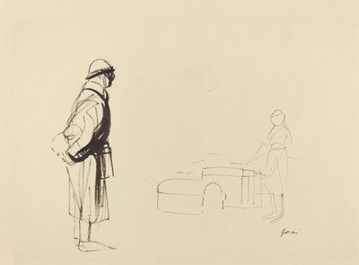 Poilu e Enfermeira, c. 19141919. de Jean Louis Forain