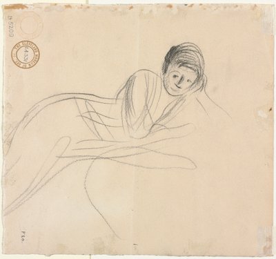 Mulher reclinada verso, 1915. de Jean Louis Forain