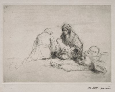 Descanse na fuga para o Egito de Jean Louis Forain