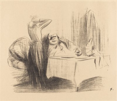 Cena em uma sala privada (placa horizontal) de Jean Louis Forain