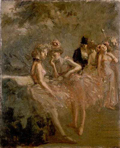 Cena nas Asas de um Teatro, c1870-1900 de Jean Louis Forain