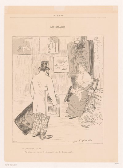 Schildersfamilie no atelier
Les affaires (título sobre o objecto) de Jean Louis Forain