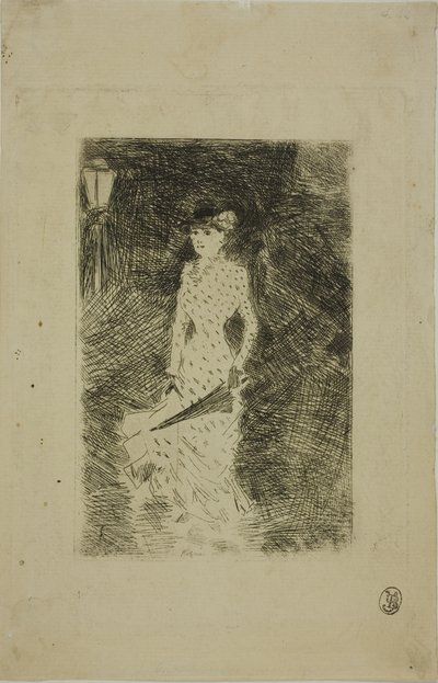 Mulher a passear com um guarda-chuva de Jean Louis Forain