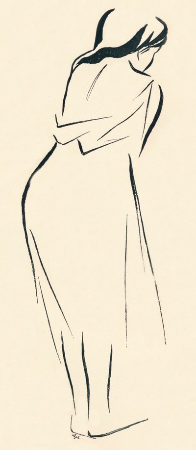 Estudo em Linha, c1898 de Jean Louis Forain