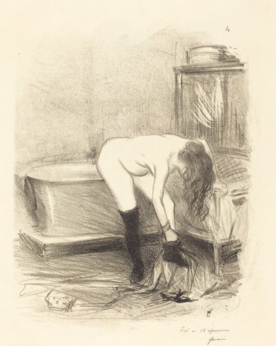 O Banho (placa vertical) de Jean Louis Forain