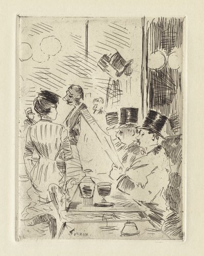 O Café da Nova Atenas, c. 1876 de Jean Louis Forain