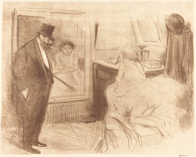 O camarim do dançarino (segunda placa) de Jean Louis Forain