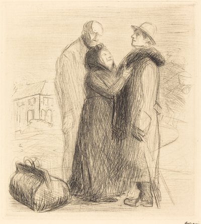 A Partida do Filho Pródigo (primeira placa, vertical) de Jean Louis Forain