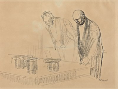Os Chapéus dos Aliados [reto], c. 19141919. de Jean Louis Forain