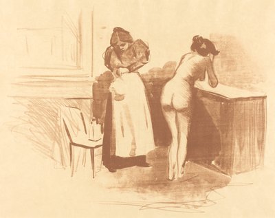 A massagem com luva de cabelo grosso de Jean Louis Forain