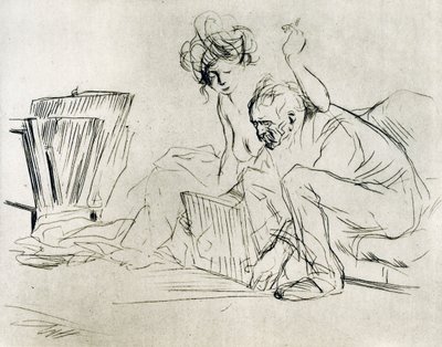 O modelo em repouso, 1925. de Jean Louis Forain