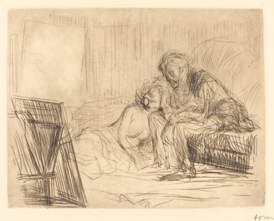 O Descanso do Modelo (primeira placa) de Jean Louis Forain