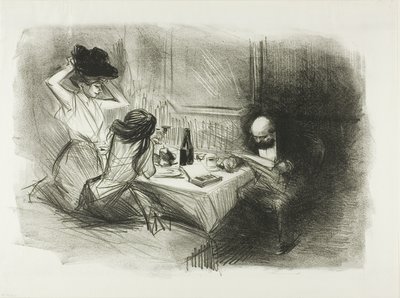 Das private Speisezimmer, fünfte Platte von Jean-Louis Forain
