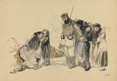 A escravidão no norte, quarto trimestre de 1800 ou primeiro terço de 1900. de Jean Louis Forain