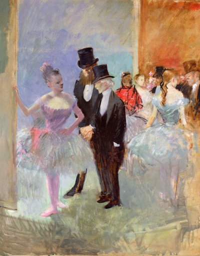 As asas da ópera (no foyer) c.1887 de Jean Louis Forain