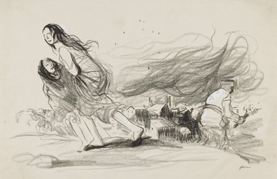 Eles estão queimando tudo - devem estar prestes a recuar, c. 1919 de Jean Louis Forain